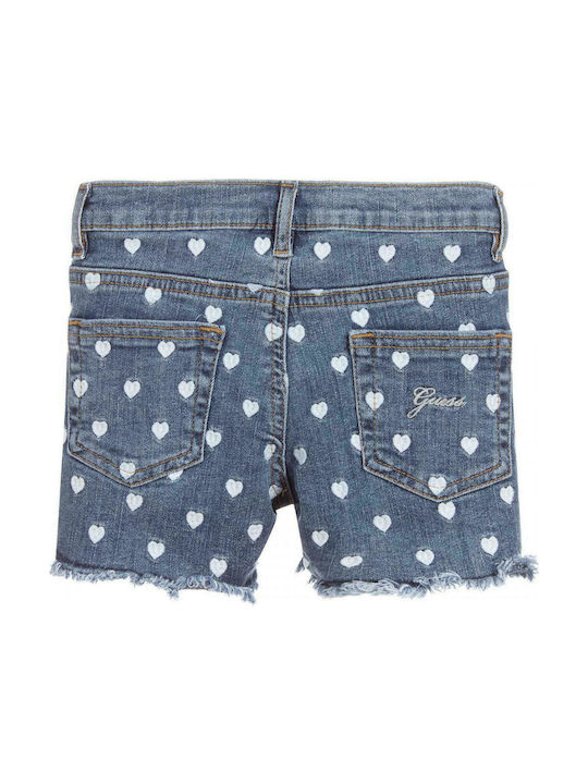 Guess Kids Shorts/Bermuda Denim Denim Shorts Hearts Blue