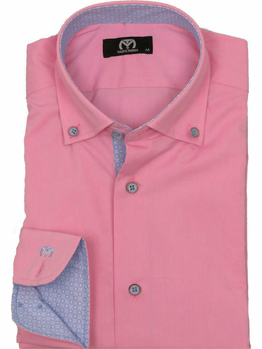 Makis Tselios TI568M4644.3 Men's Shirt Pink