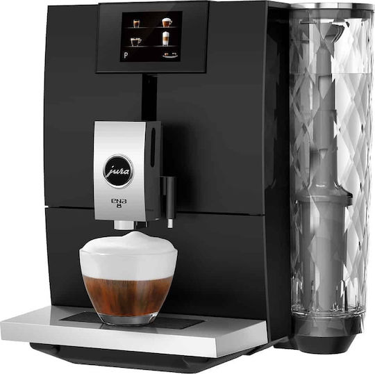 Jura ENA 8 Full Metropolitan Black Automatic Espresso Machine 1450W Pressure 15bar with Grinding Burr Black
