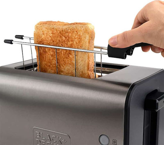 Black & Decker BXTOA900E ES9600090B Toaster 2 Slots 900W Inox