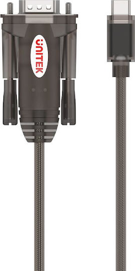 Unitek Καλώδιο USB-C σε RS232 9-pin male 1.5m (Y-1105K)