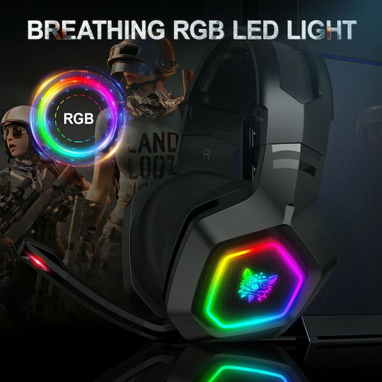 Onikuma K10 RGB Надушници Гейминг Слушалки с Свързаност 2x3,5 мм / 3,5 мм