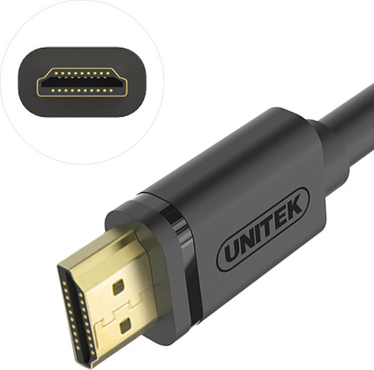 Unitek HDMI 2.0 Premium High Speed 4K 60Hz HDR Cable HDMI male - HDMI male 2m Μαύρο