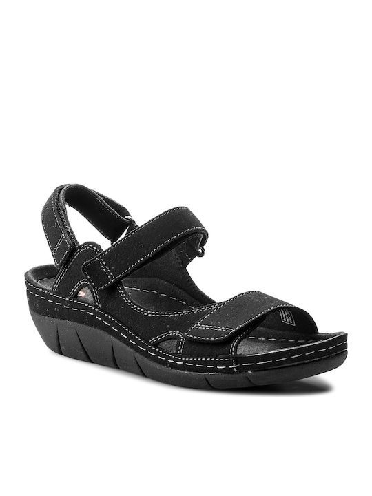 Berkemann Teri Leather Women's Flat Sandals Anatomic in Black Color