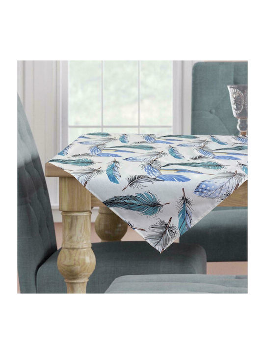 Linea Home Τραπεζομάντηλο Feather Πετρόλ 140x180εκ.