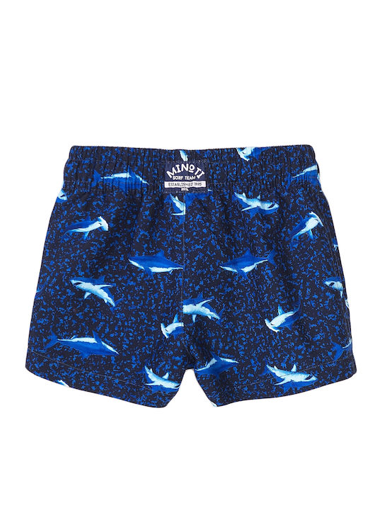 Minoti Shark Kids Swimwear Swim Shorts Blue