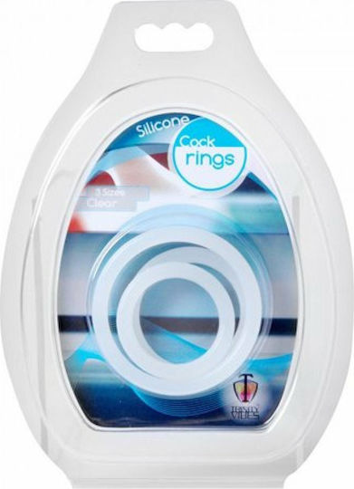 XR Silicone Cock Rings 3 pack Clear