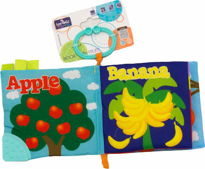 Lorelli Activity Book Εκπαιδευτικό Βιβλίο Fruits made of Fabric with Sounds for 0++ Months