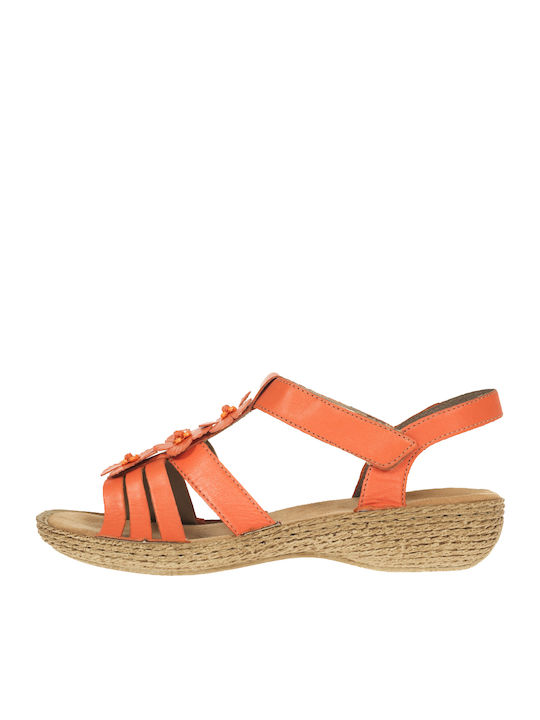 Damenplattformen Orange