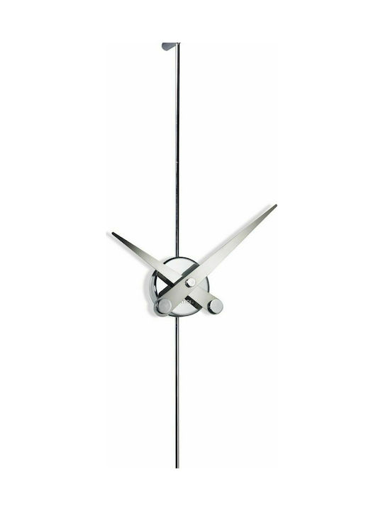 Nomon Punto Y Coma I Wall Clock Sticker Metallic Silver