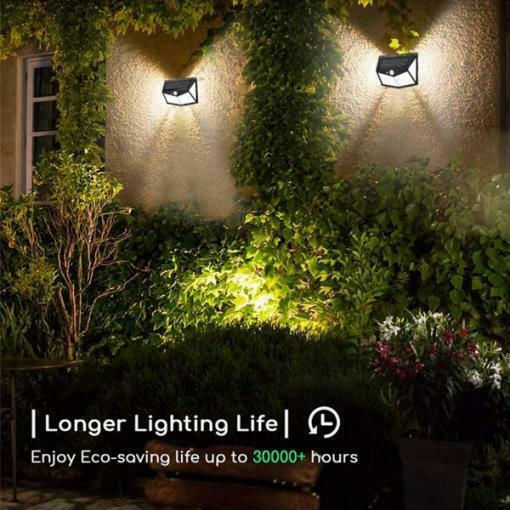 Foyu Wall Mounted Solar Light 30W 700lm Cold White 6500K with Motion Sensor IP65 15.5cmx5.5cmx11.5cmcm