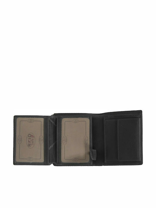 Leather Men's Wallet Classic with RFID Black