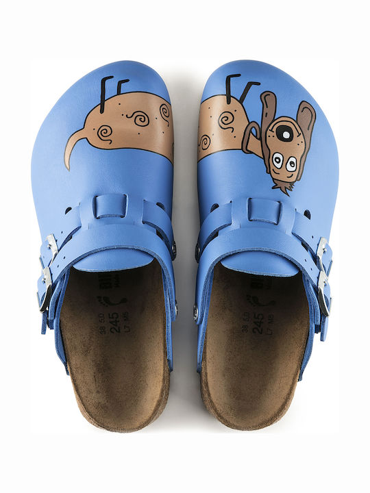 Birkenstock Kay SL Professional Γυναικεία Δερμάτινα Ανατομικά Σαμπό Μπλε