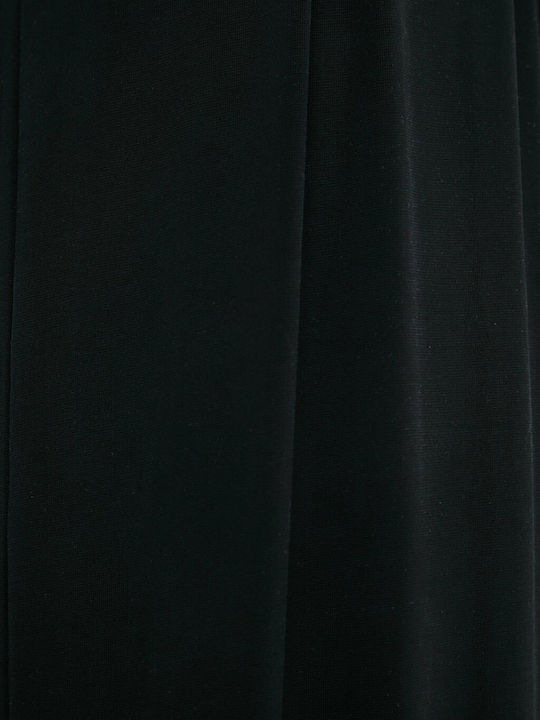 Women's High-waisted Fabric Trousers Black