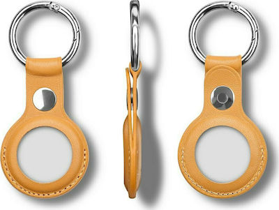 Key Ring Schlüsselbund-Etui für AirTag Kunstleder Light Brown