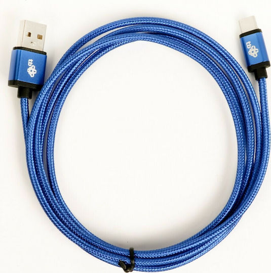 Tb Energy Braided USB 2.0 Cable USB-C male - USB-A Μπλε 1.5m AKTBXKUCSBA150N