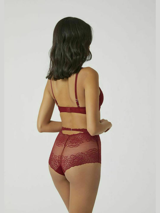 Emporio Armani Burgundy Sutien fără căptușeală cu Baloane