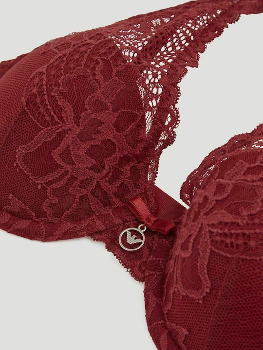 Triangle Triangle Bra without Padding Underwire Burgundy 163844-8A205-09576