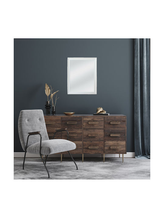 Liberta Frame Огледало на стената с Бяла Дървена Рамка 80x60см 4 Бройки