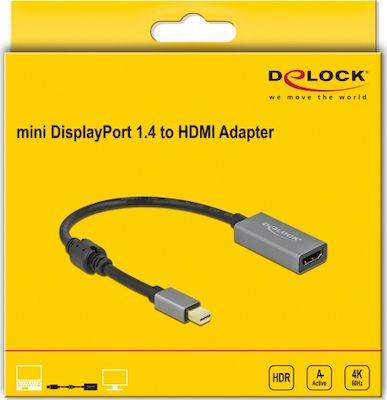 DeLock Konverter Mini-DisplayPort männlich zu HDMI weiblich Schwarz 1Stück (66570)