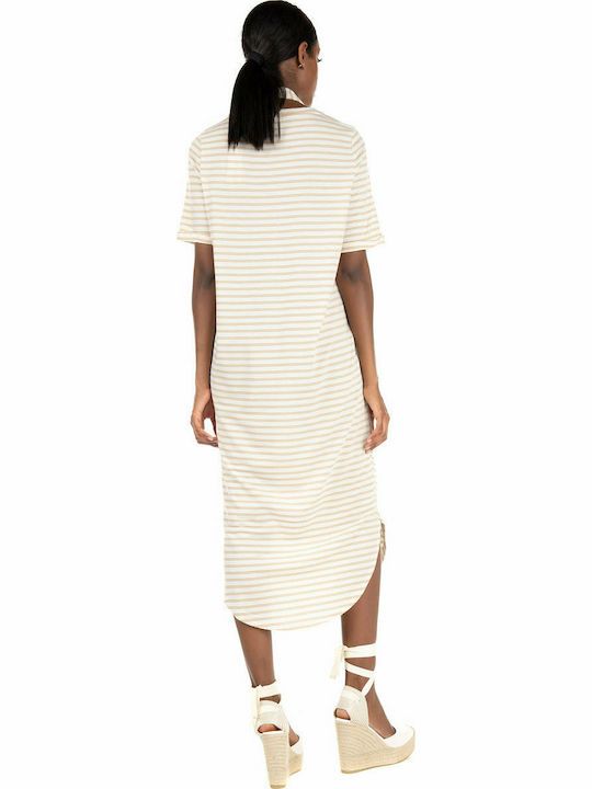 Vero Moda Sommer Midi Kleid Beige