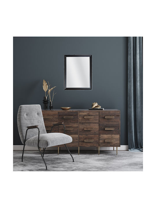 Liberta Frame Като Огледало за Стена с Черен Дърво Рамка 80x60см 1бр