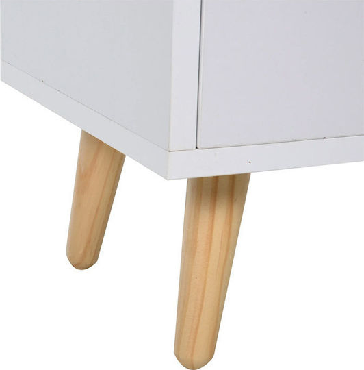 Nachttisch Weiß 33x28x42cm