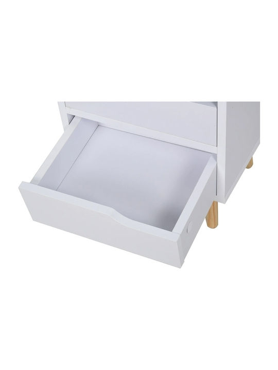 Комод Дървен Бял 33x28x42см
