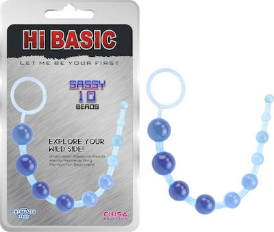 Chisa Novelties Hi-Basic Sassy Anal Beads Anal Beads Blue 30cm CN-331223162