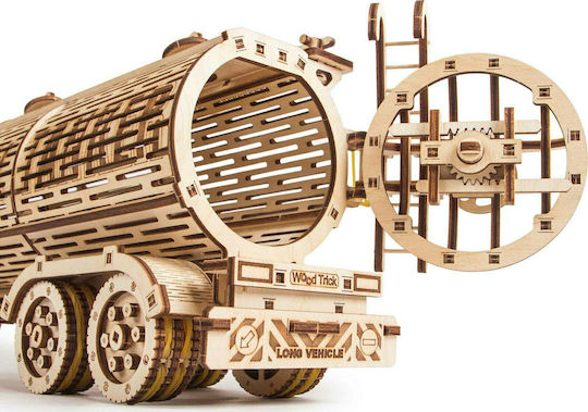 Wood Trick Wooden Construction Toy Big Tank Trailer for Children 14+ years old+ Years