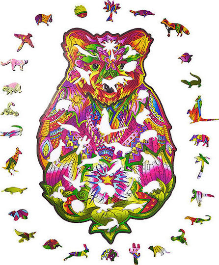 Puzzle Wood Trick Spirit Bear Puzzle 3D 184pcs