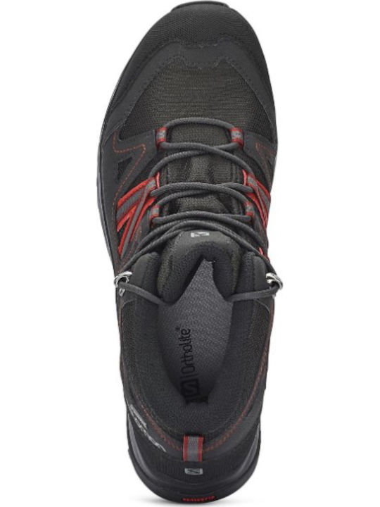 Salomon Leighton Mid GTX Ανδρικά Ορειβατικά Μποτάκια Αδιάβροχα με Μεβράνη Gore-Tex Μαύρα