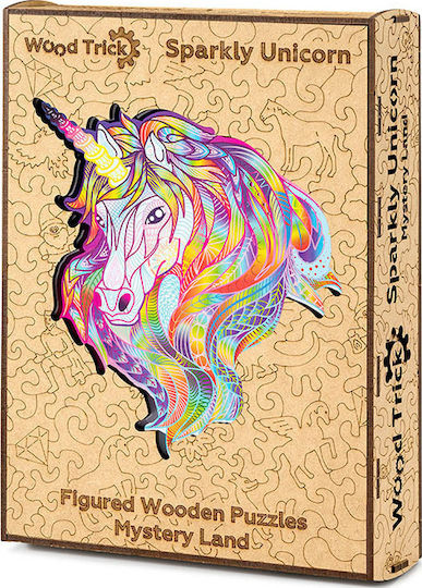 Puzzle Wood Trick Sparkly Unicorn Puzzle 3D 176pcs 00055