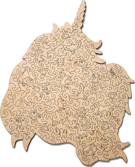 Puzzle Wood Trick Sparkly Unicorn Puzzle 3D 176pcs 00055