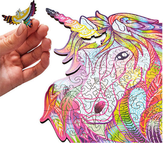 Puzzle Wood Trick Sparkly Unicorn Puzzle 3D 176pcs 00055