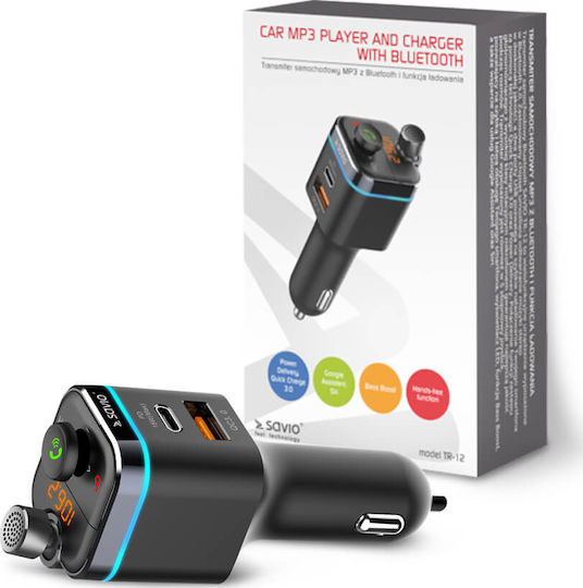 Savio FM предавател за кола с Bluetooth