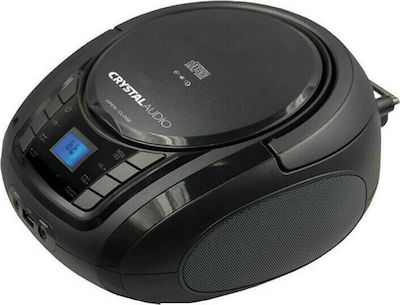 Crystal Audio Φορητό Ηχοσύστημα BMBUB3 με Bluetooth / CD / MP3 / USB / Ραδιόφωνο σε Μαύρο Χρώμα