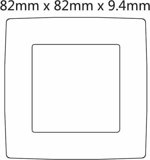 Aca Prime Switch Frame 1 Position Vertical Installation IP20 in White Color 1000119001