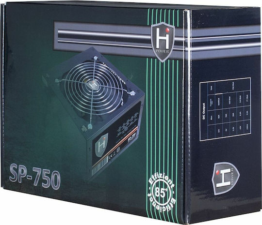 Inter-Tech HiPower SP-750 750W Μαύρο Τροφοδοτικό Υπολογιστή Full Wired