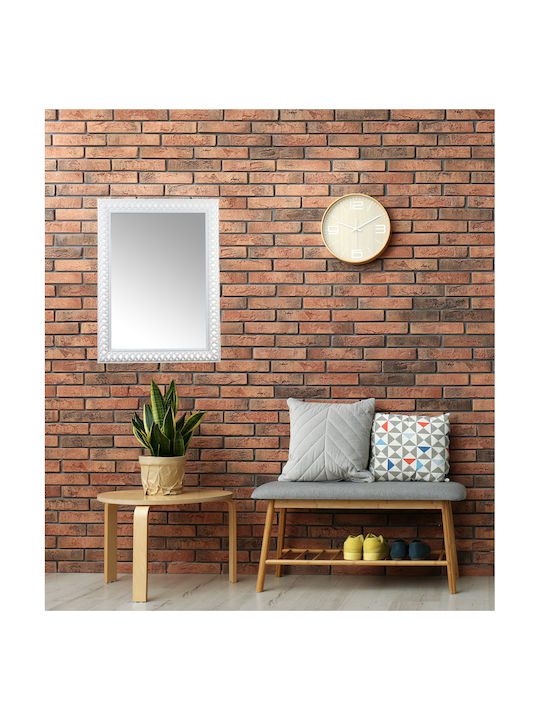 Keskor Wall Mirror with White Plastic Frame 79.5x59.5cm 1pcs