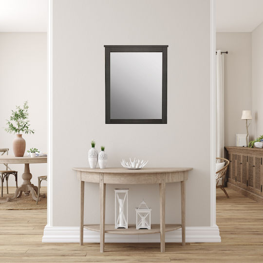 HomeMarkt Rosemary Oglindă de Perete cu Maro Ramă din Lemn 93x72cm 1buc