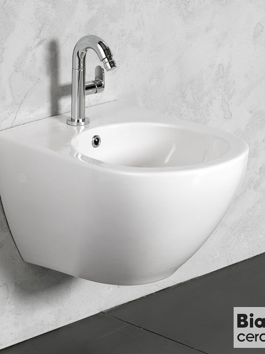 Bianco Ceramica Wall-Hanging Bidet Remo 52 Rimless 36.5x51x40cm