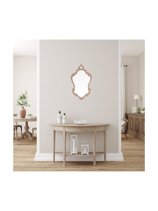 Fylliana Wall Mirror with Beige Plastic Frame 80.5x49cm 1pcs