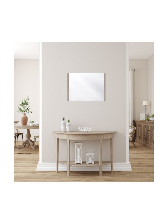 Matis Elegance Wall Mirror with Beige Wooden Frame 60x80cm 1pcs