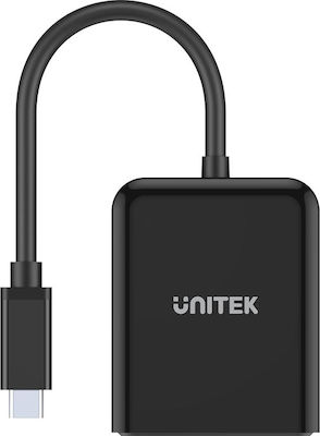 Unitek Μετατροπέας USB-C male σε DisplayPort 2x female (V1407A)