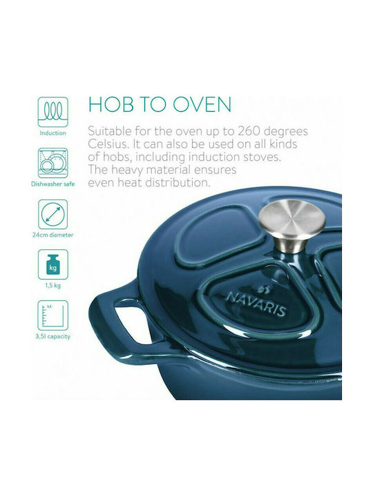Navaris din Fontă 3.5lt / 24cm Dark Blue