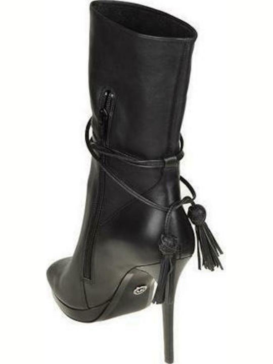 Michael Kors 40T7ROHE5L Women's Leather Boots Black