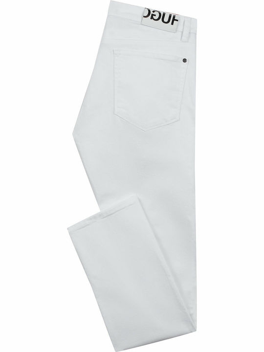 Pantaloni de Bărbați din Jean în Croială Slim Alb