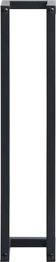 vidaXL Rack de Baie Dublă De Perete cu șuruburi ​12.5x60cm Negru
