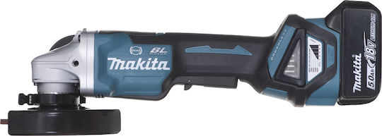 Makita DGA518RTJU Grinder 125mm Battery Brushless with Speed Control 2x5Ah